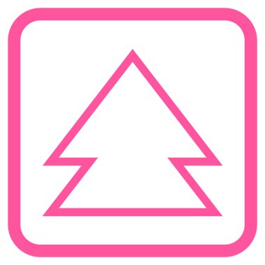 Yön yukarı vektör simgesi bir çerçeve içinde