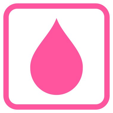 Damla vektör simgesi bir çerçeve içinde