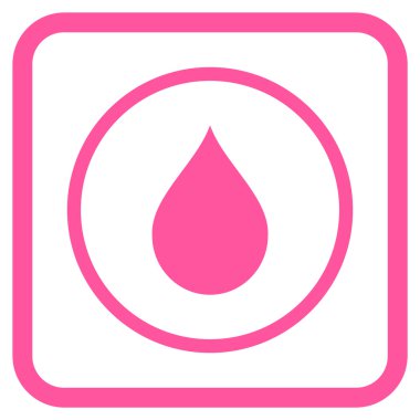 Damla vektör simgesi bir çerçeve içinde