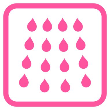 Damla vektör simgesi bir çerçeve içinde