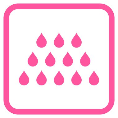 Damla vektör simgesi bir çerçeve içinde