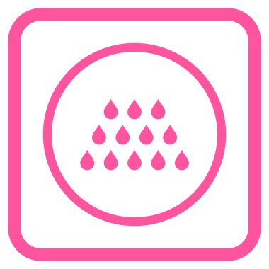 Damla vektör simgesi bir çerçeve içinde