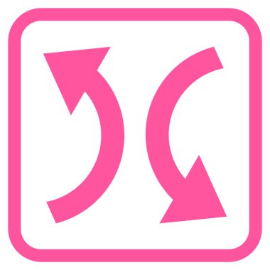 Exchange oklar bir çerçeve içinde simge vektör