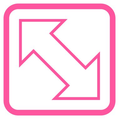 Exchange çapraz vektör simgesi bir çerçeve içinde