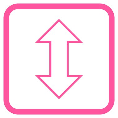 Exchange dikey vektör simgesi bir çerçeve içinde