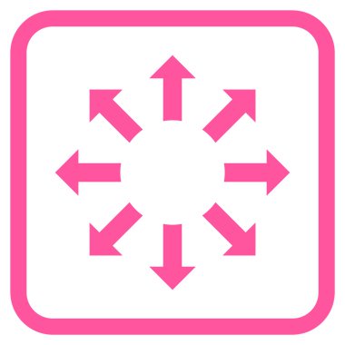 Genişletin okları vektör simgesi bir çerçeve içinde