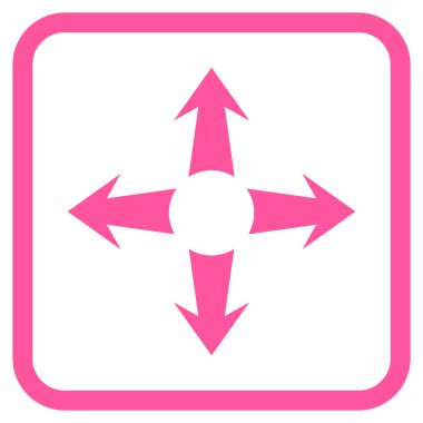 Genişletin okları vektör simgesi bir çerçeve içinde