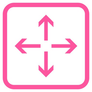 Genişletin okları vektör simgesi bir çerçeve içinde