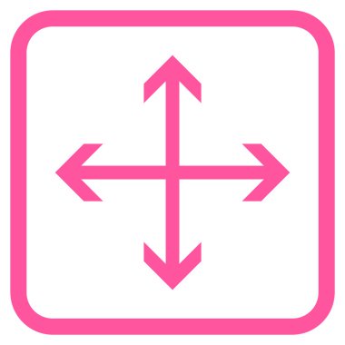 Genişletin okları vektör simgesi bir çerçeve içinde