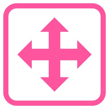 Genişletin okları vektör simgesi bir çerçeve içinde