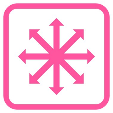 Genişletin okları vektör simgesi bir çerçeve içinde