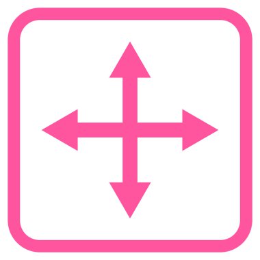 Genişletin okları vektör simgesi bir çerçeve içinde