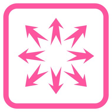 Genişletin okları vektör simgesi bir çerçeve içinde