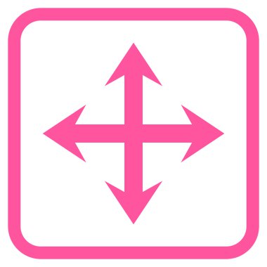 Genişletin okları vektör simgesi bir çerçeve içinde