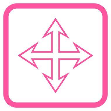 Genişletin okları vektör simgesi bir çerçeve içinde