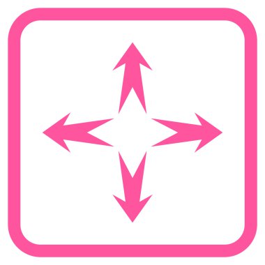 Genişletin okları vektör simgesi bir çerçeve içinde