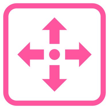 Genişletin okları vektör simgesi bir çerçeve içinde