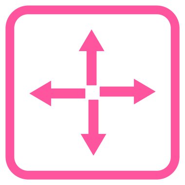 Genişletin okları vektör simgesi bir çerçeve içinde