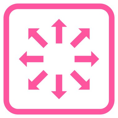 Oklar vektör simgesi bir çerçeve içinde patlayabilir