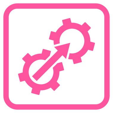 Dişli Tümleştirme vektör simgesi bir çerçeve içinde