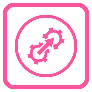 Dişli Tümleştirme vektör simgesi bir çerçeve içinde