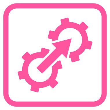 Dişli Tümleştirme vektör simgesi bir çerçeve içinde