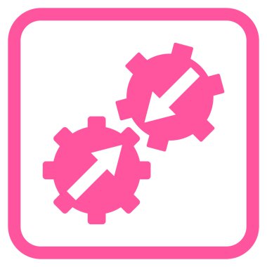 Dişli Tümleştirme vektör simgesi bir çerçeve içinde