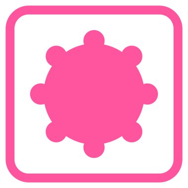 Dişli vektör simgesi bir çerçeve içinde