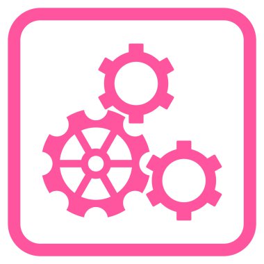 Gears'ı vektör simgesi bir çerçeve içinde