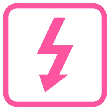 Yüksek gerilim vektör simgesi bir çerçeve içinde