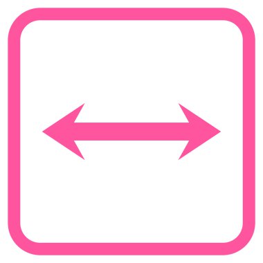 Yatay Çevir vektör simgesi bir çerçeve içinde