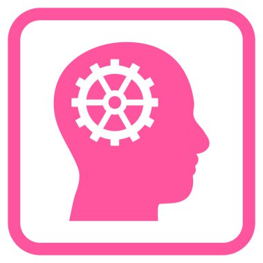 Akıl vektör simgesi bir çerçeve içinde