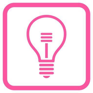 Lamba ampul vektör simgesi bir çerçeve içinde