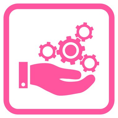 Mekanik Servisi vektör simgesi bir çerçeve içinde