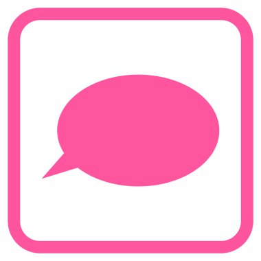 İleti bulut vektör simgesi bir çerçeve içinde