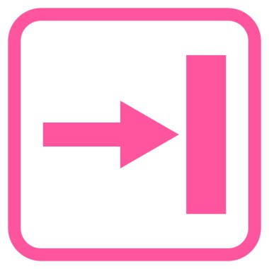 Doğru vektör simgesi bir çerçeve içinde hareket