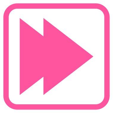 Doğru vektör simgesi bir çerçeve içinde hareket