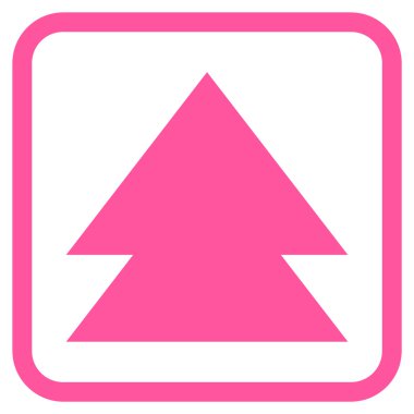 Vektör simgesi bir çerçeve içinde yukarı çıkar