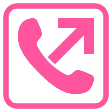 Giden arama vektör simgesi bir çerçeve içinde