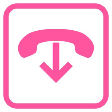 Vektör simgesi bir çerçeve içinde telefon asmak