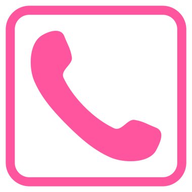 Telefon alıcı vektör simgesi bir çerçeve içinde