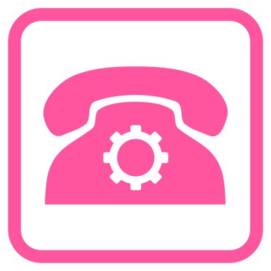 Telefon ayarları vektör simgesi bir çerçeve içinde