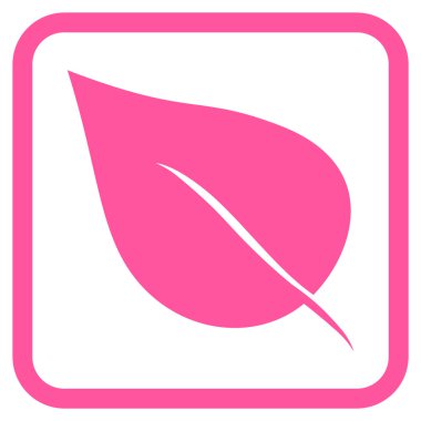 Bitki yaprak vektör simgesi bir çerçeve içinde