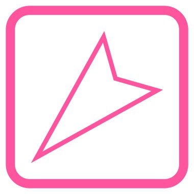 İşaretçi yaptı vektör simgesi bir çerçeve içinde aşağı