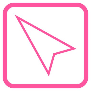 İşaretçi yaptı vektör simgesi bir çerçeve içinde yukarı