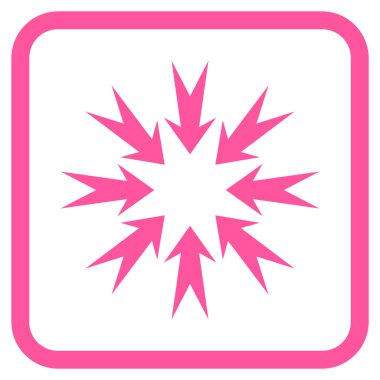 Basınç oklar bir çerçeve içinde simge vektör