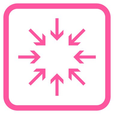 Basınç oklar bir çerçeve içinde simge vektör