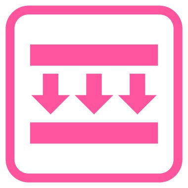 Basıncı vektör simgesi bir çerçeve içinde aşağı