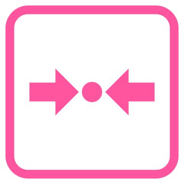 Basınç yatay vektör simgesi bir çerçeve içinde