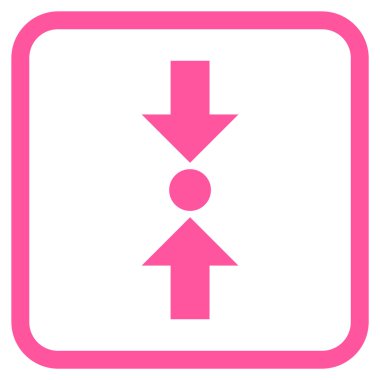 Basınç dikey vektör simgesi bir çerçeve içinde